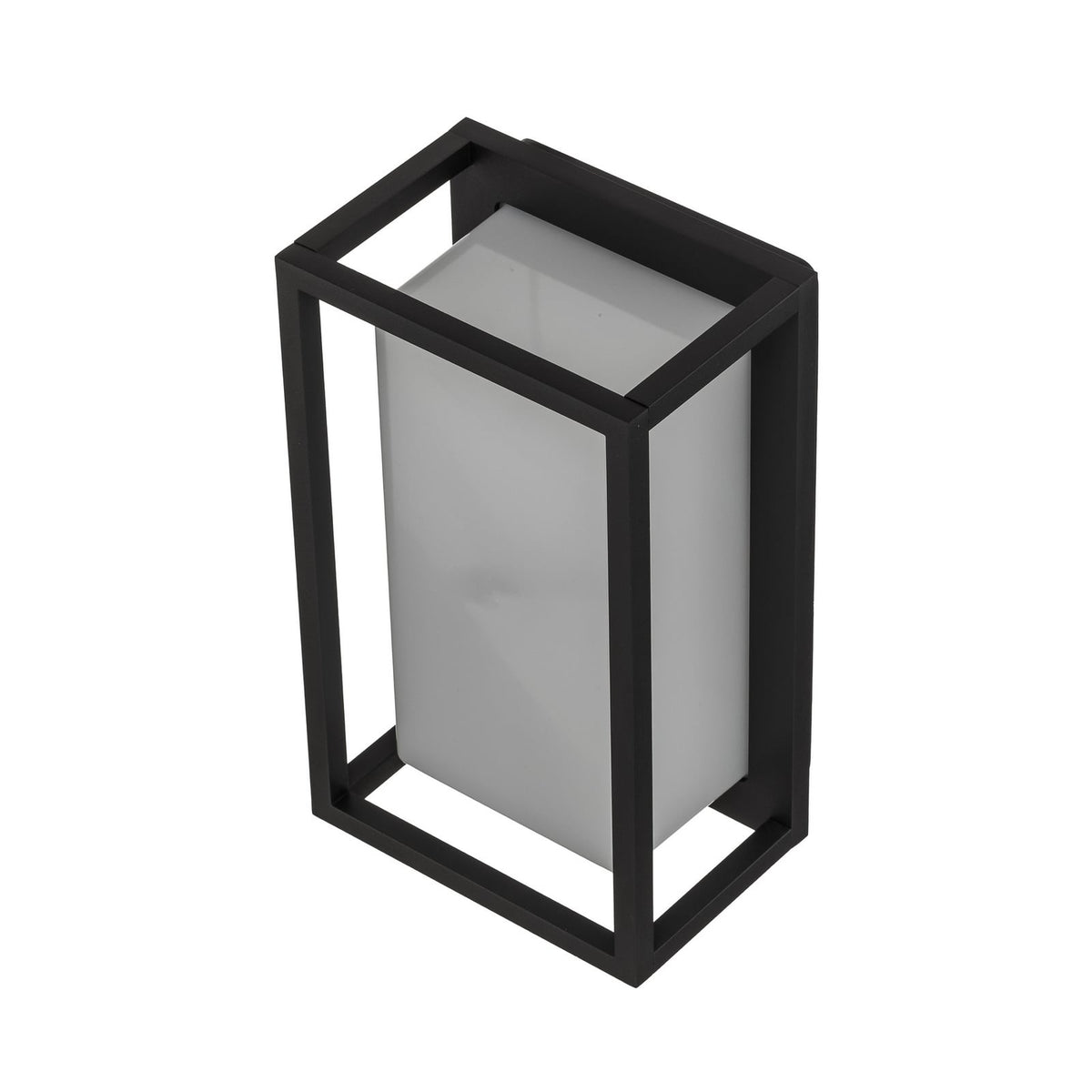 Applique extérieure LED cadre graphite 15 cm, vue de trois quarts
