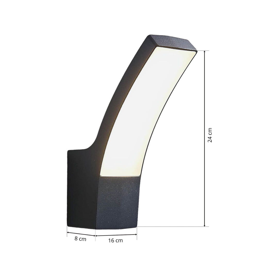 Dimensions de l’applique extérieure LED anthracite / blanc