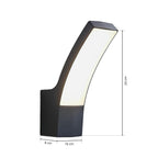 Dimensions de l’applique extérieure LED anthracite / blanc