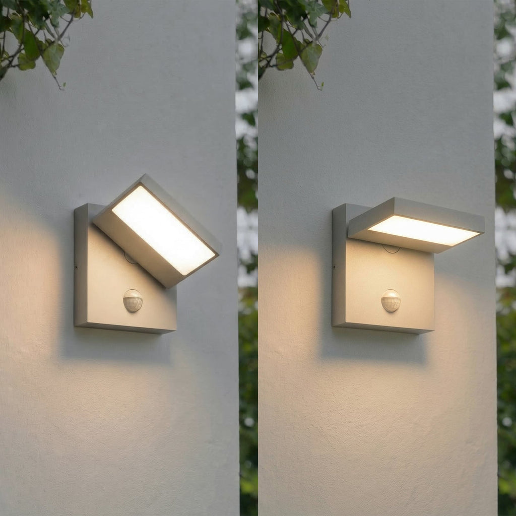 Applique extérieure gris pierre et blanc — vue produit 2