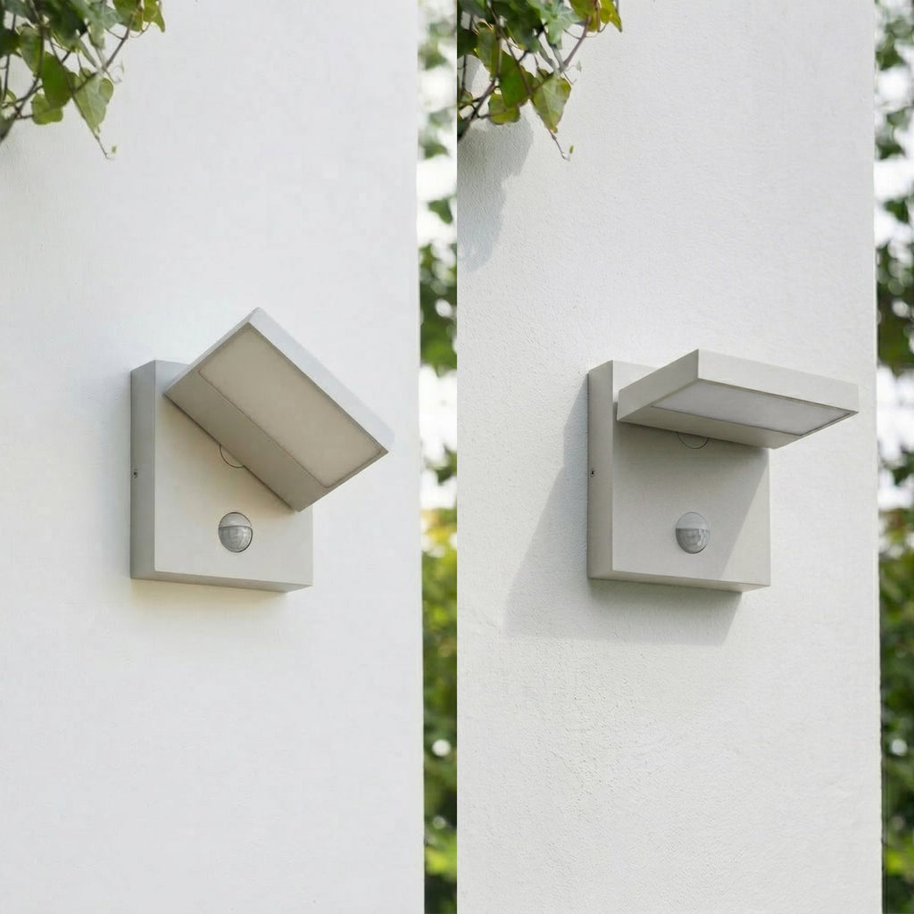 Applique extérieure gris pierre et blanc — vue produit 3