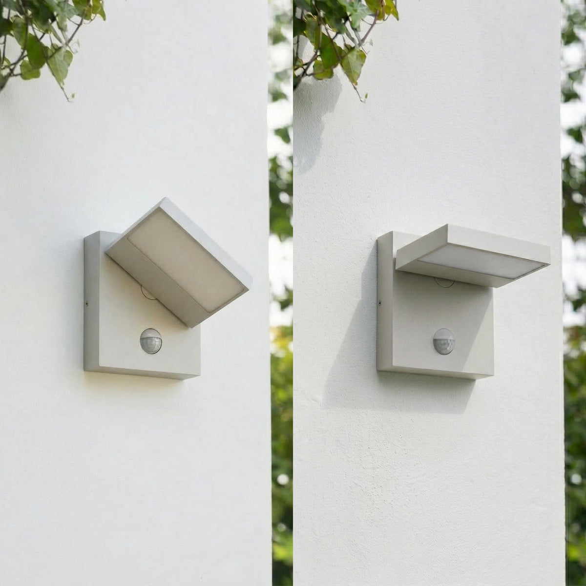 Applique extérieure gris pierre et blanc — vue produit 3
