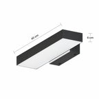 Schéma des dimensions de l’applique 40 cm : longueur 40 cm, hauteur 6 cm