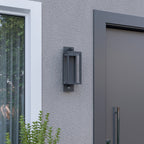 Vue 3 de l’applique extérieure LED gris foncé
