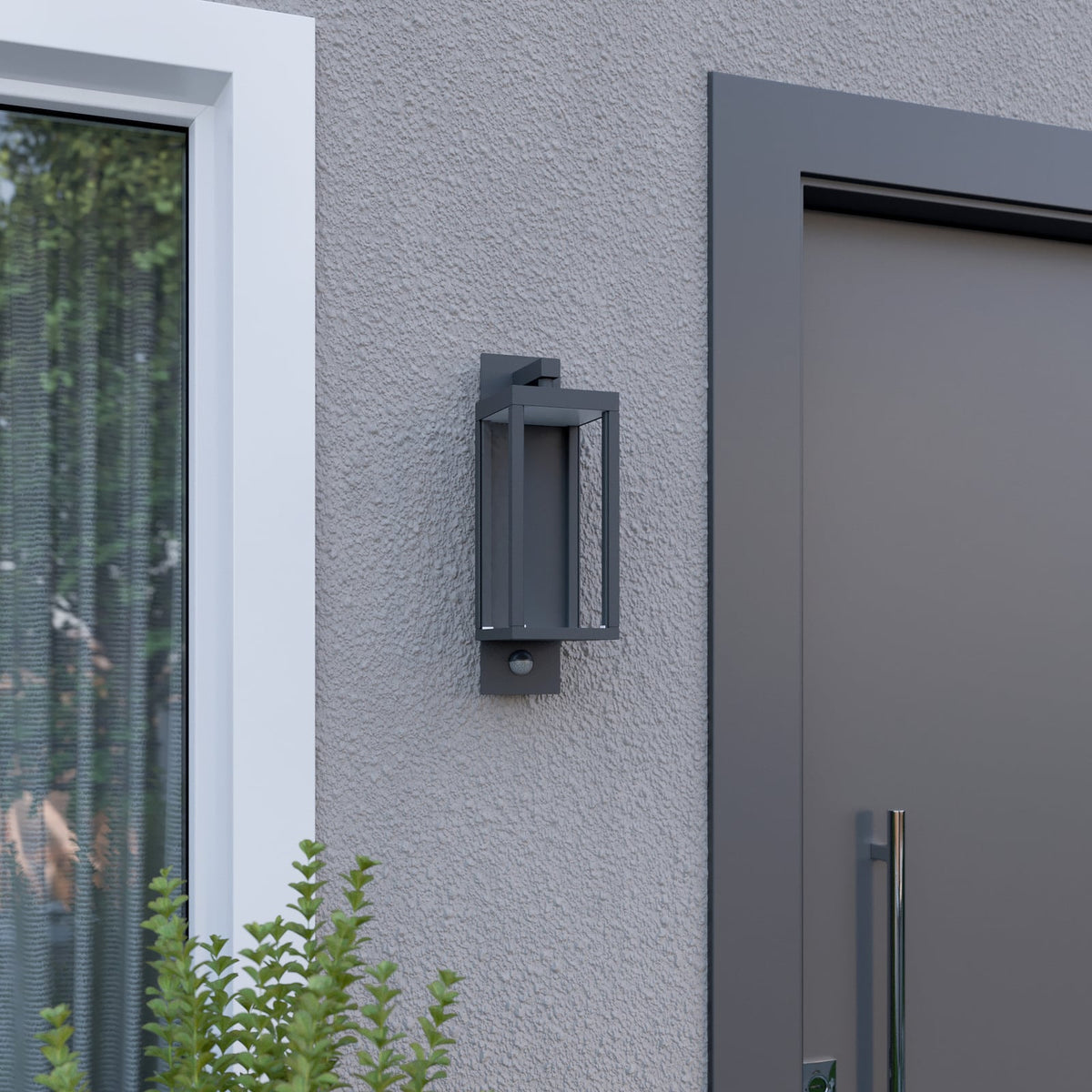 Vue 3 de l’applique extérieure LED gris foncé