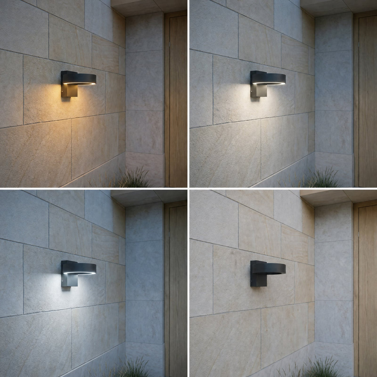 Vue 9 de l’applique extérieure LED noir / blanc