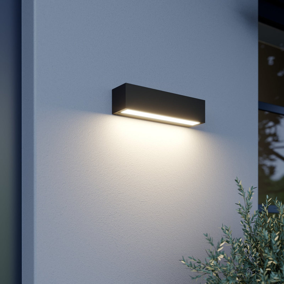Vue 2 de l’applique extérieure LED anthracite