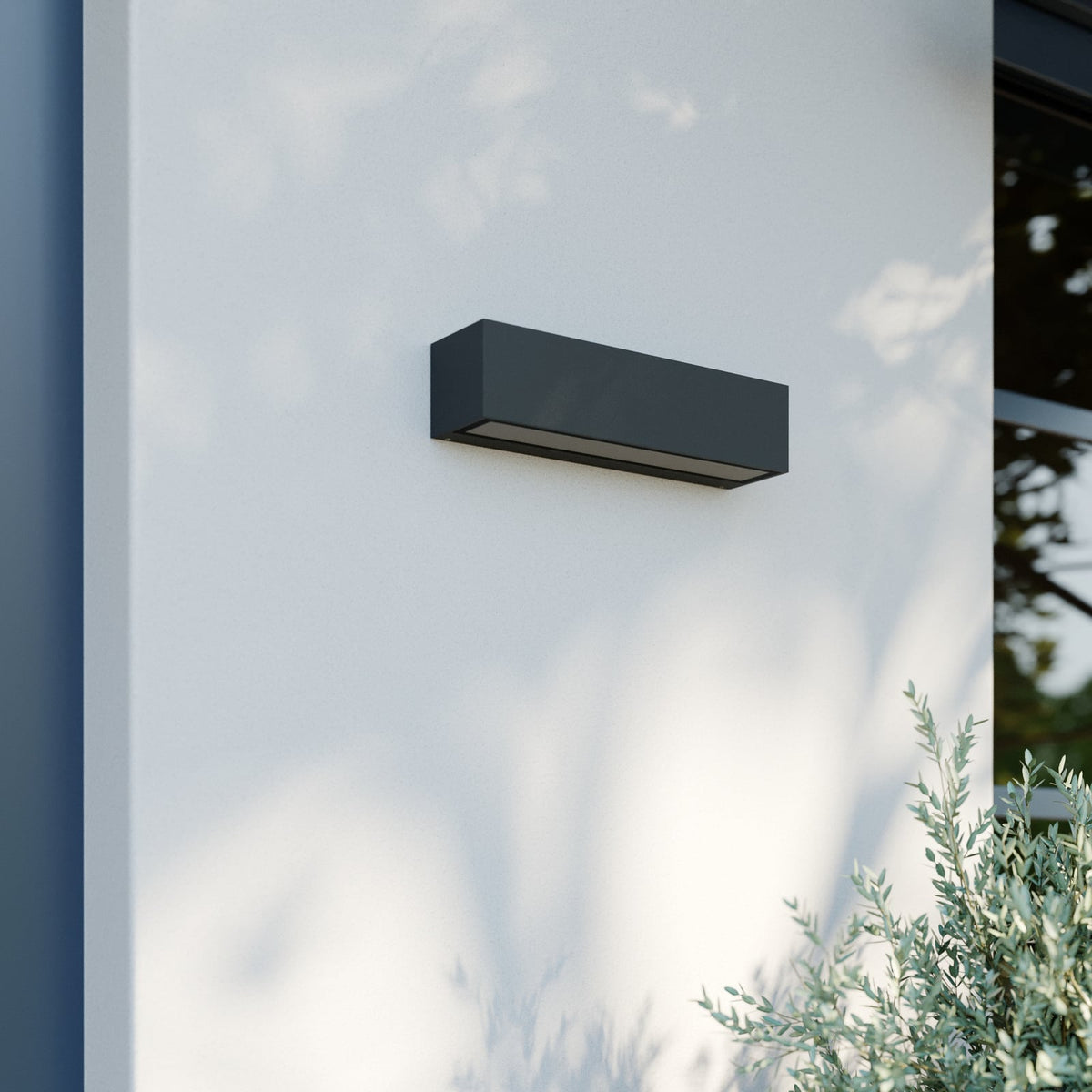 Vue 3 de l’applique extérieure LED anthracite