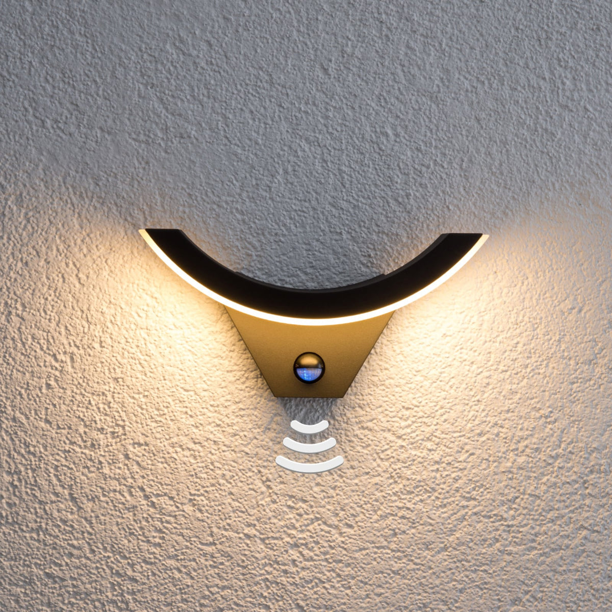 Vue 3 de l’applique extérieure LED anthracite / blanc