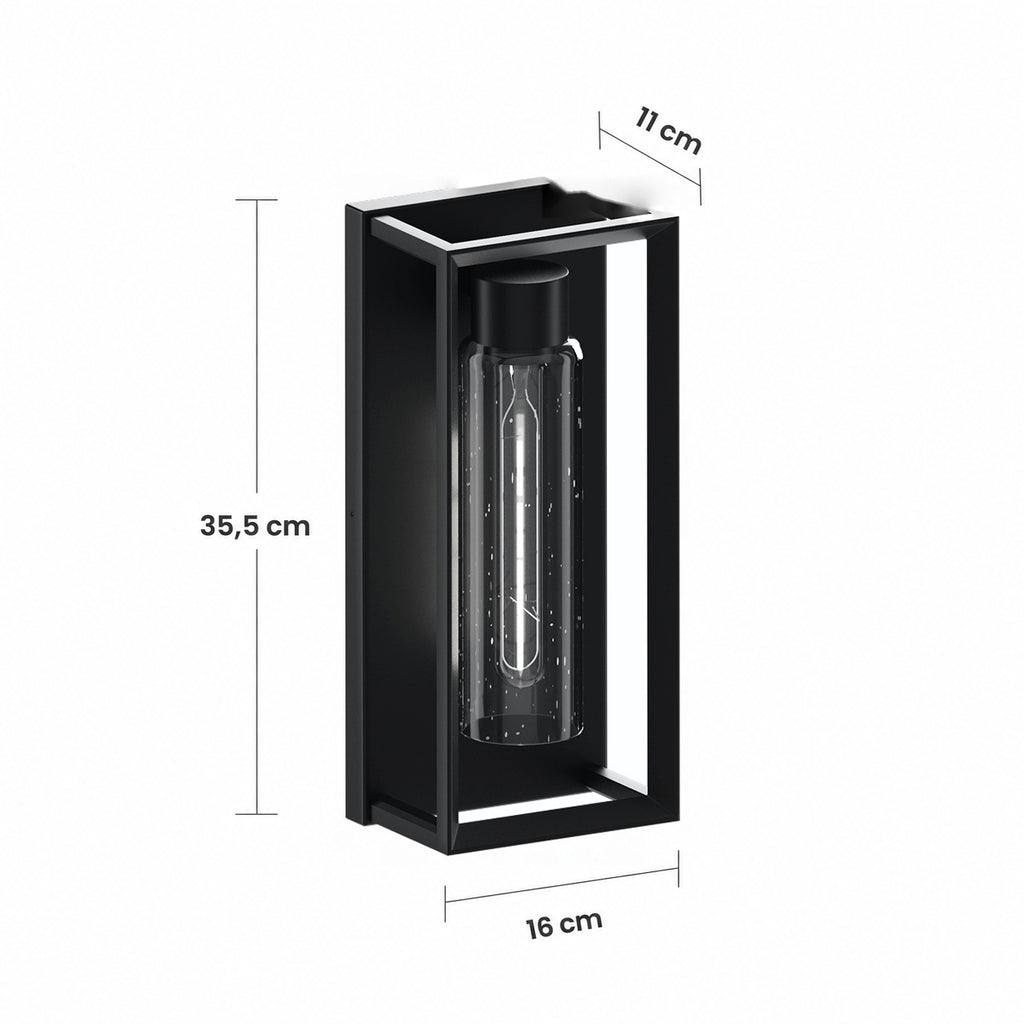 Schéma des dimensions : hauteur 35,5 cm, largeur 16 cm, profondeur 11 cm