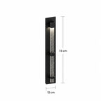 Schéma des dimensions de l’applique taille Grand : hauteur 73 cm, largeur 12 cm