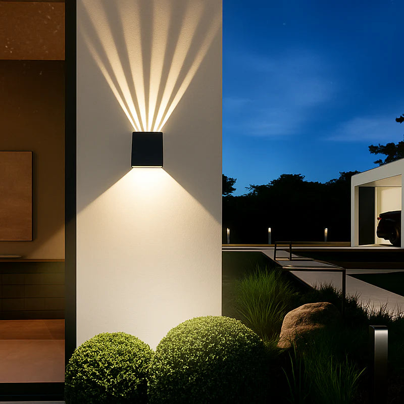 Applique Extérieur LED Cube Double Faisceau
