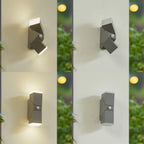 Applique murale LED, 22 cm, grise, IP54, avec capteur — photo