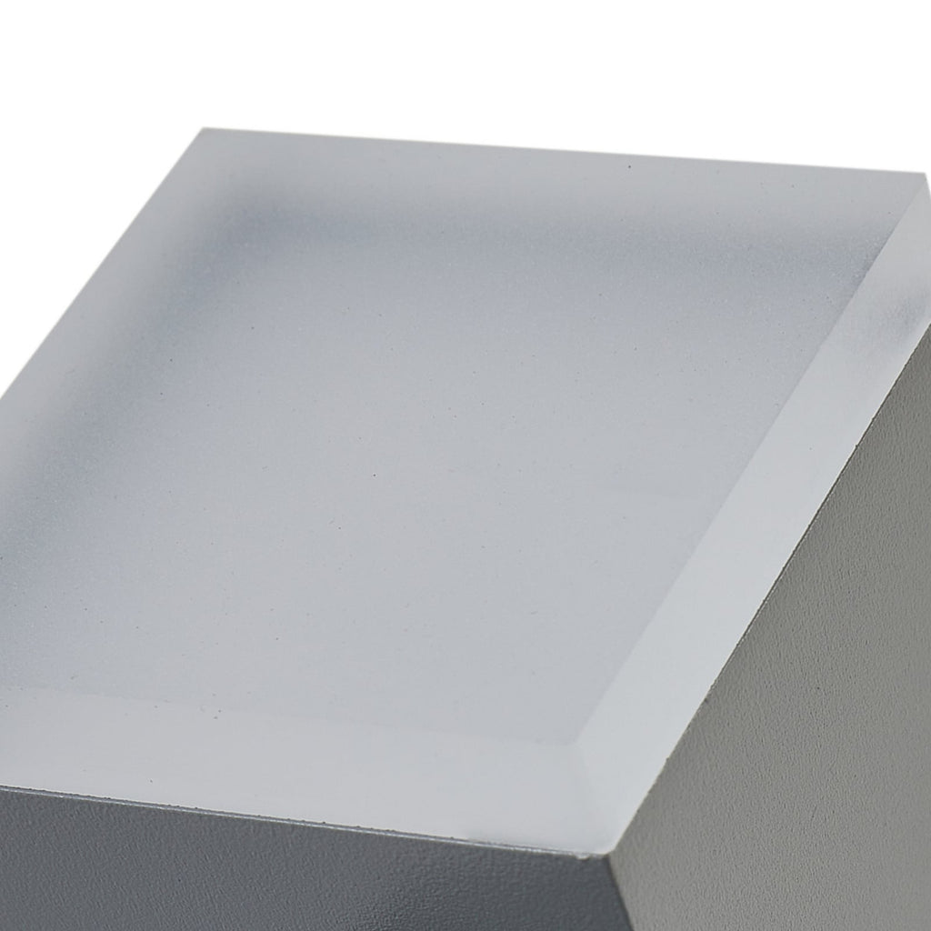 Applique murale LED, 22 cm, grise, IP54, avec capteur — photo