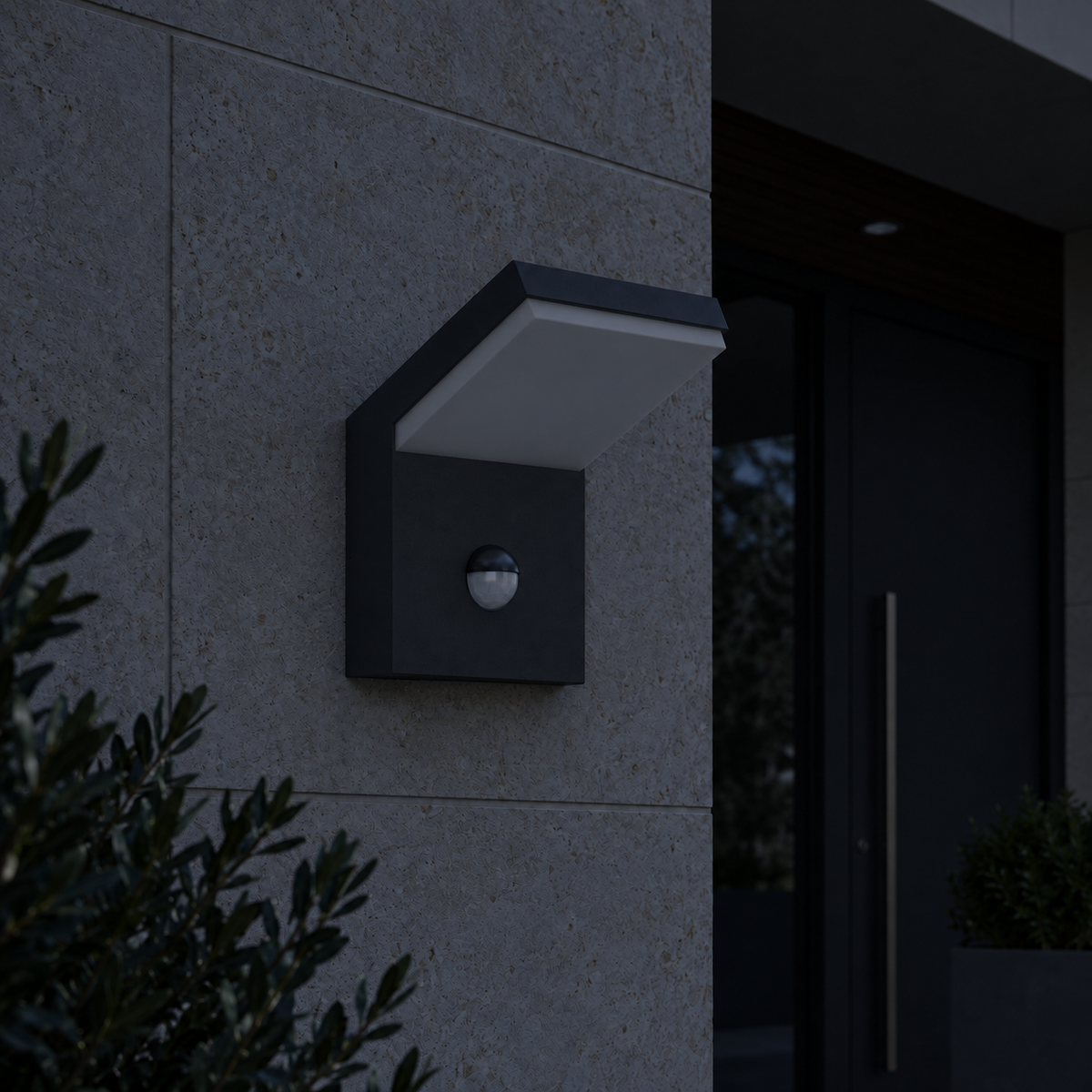 Applique extérieure Sentinelle, de nuit et éteinte
