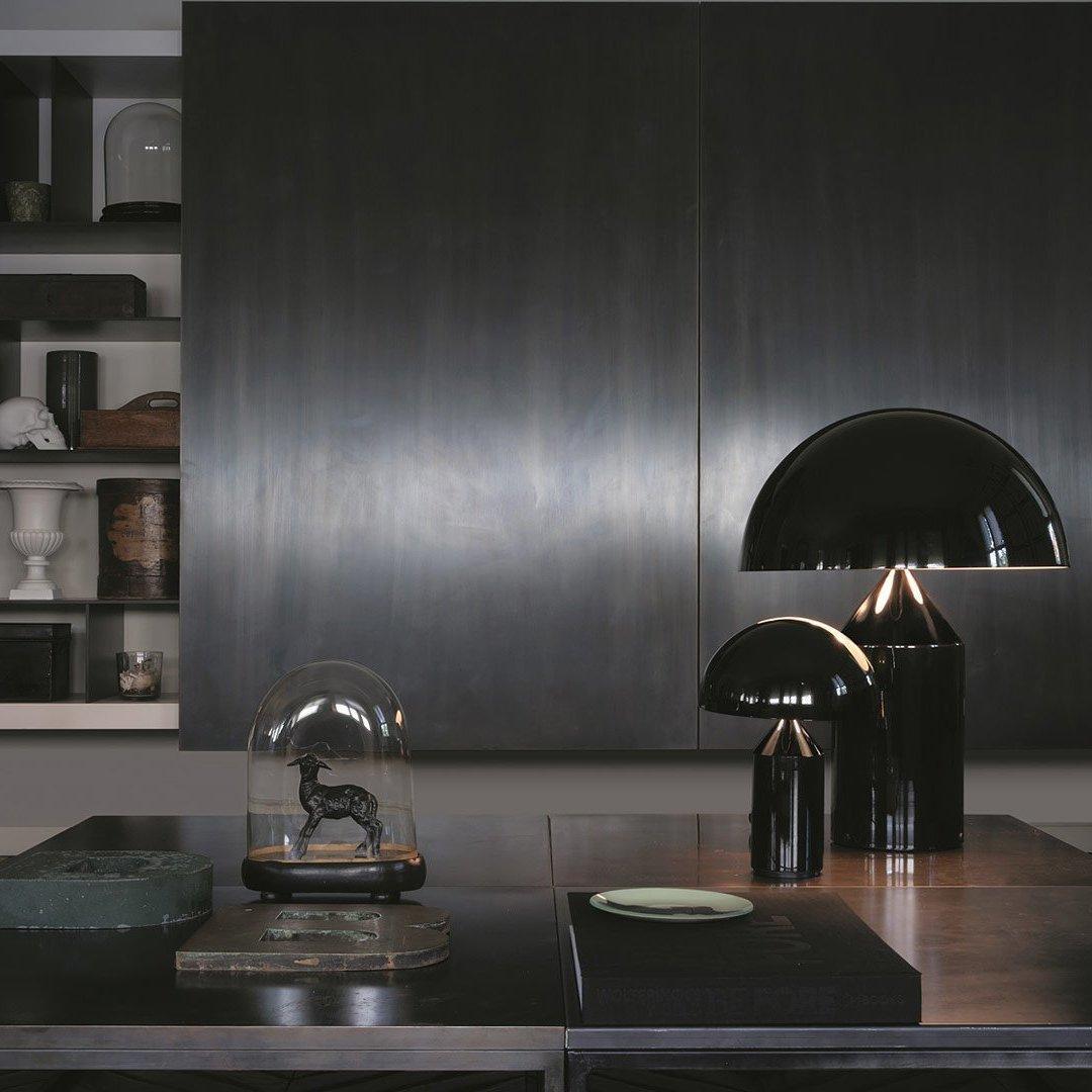 Lampe à poser moderne Sturla en métal Mat noir