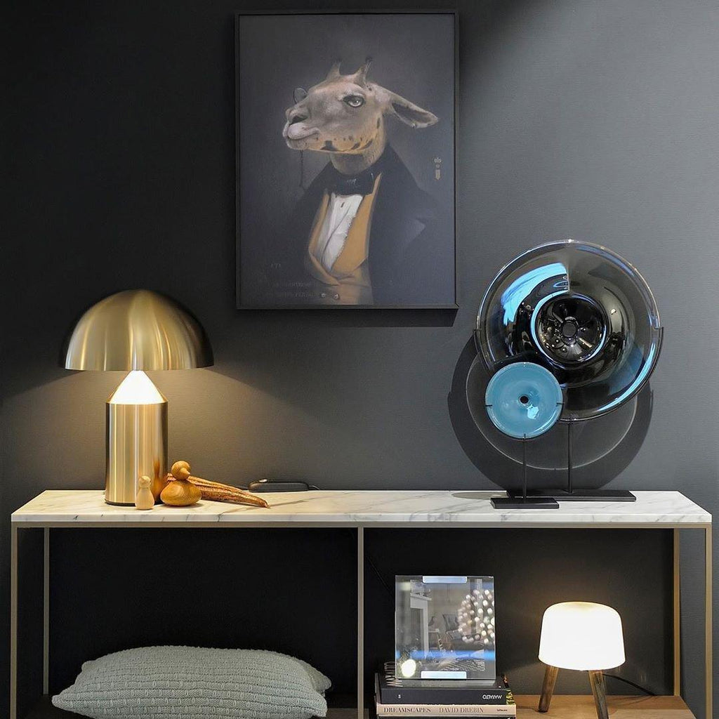 Lampe à poser moderne Sturla en métal Brillant blanc