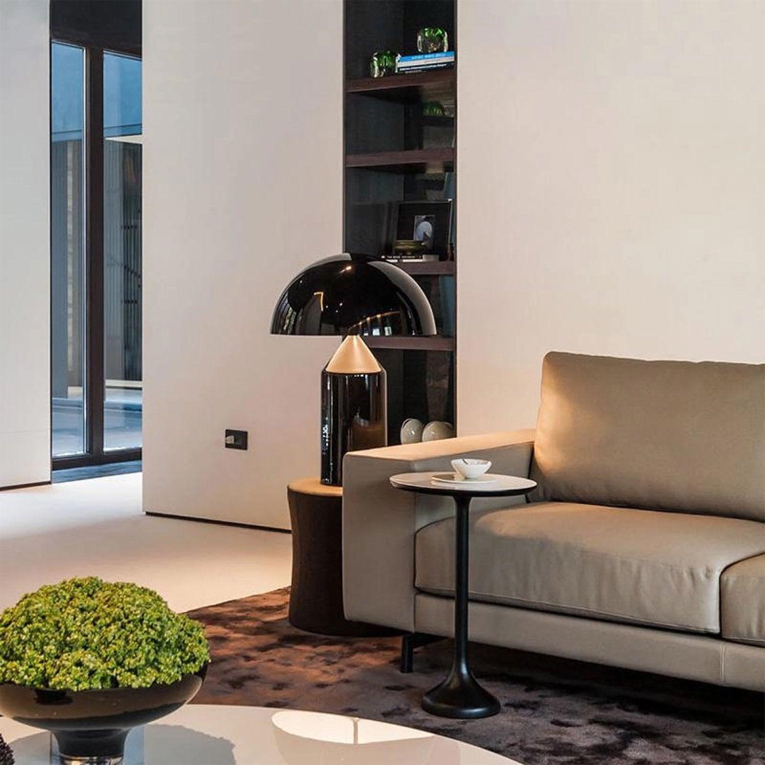 Lampe à poser moderne Sturla en métal Mat noir