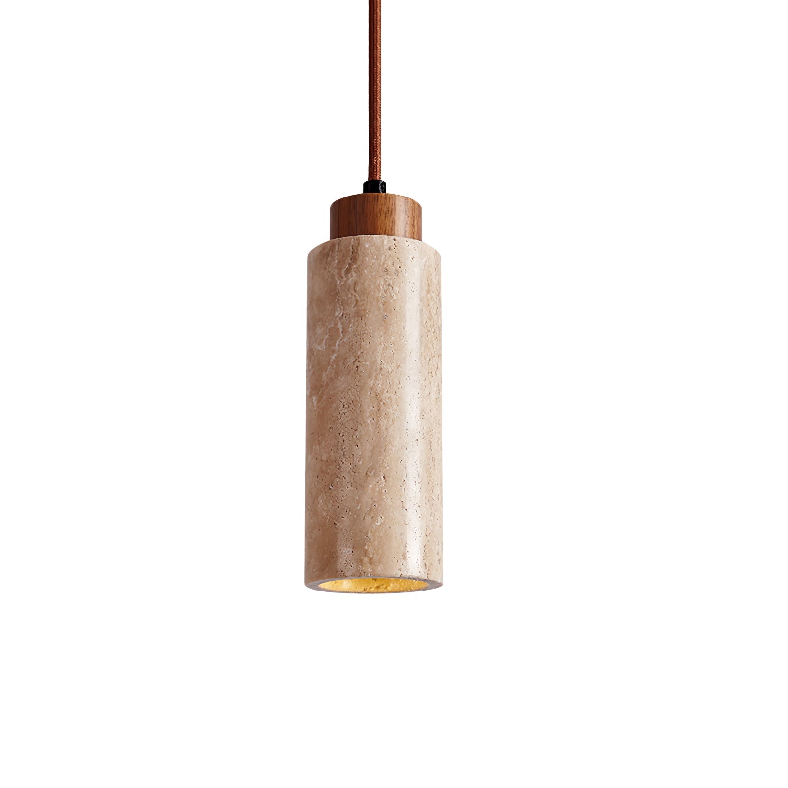 Suspension moderne Gudolf en Travertin jaune
