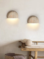 Applique murale moderne Steren en Travertin jaune