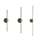Applique murale moderne Brady en pierre, Albâtre Marron marbre et doré