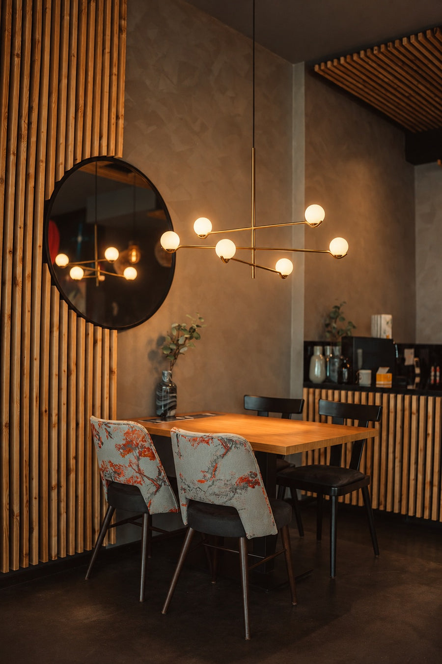 The Baer in a restaurant