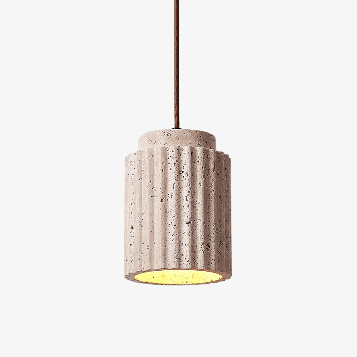 Suspension moderne Joris en Travertin jaune