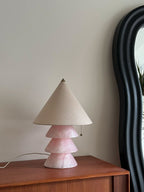 Lampe à poser moderne Olaus en Onyx, Jade Carrara blanc