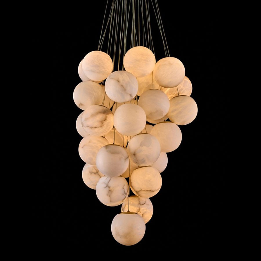 Lustre moderne Svenning en Albâtre Or et blanc