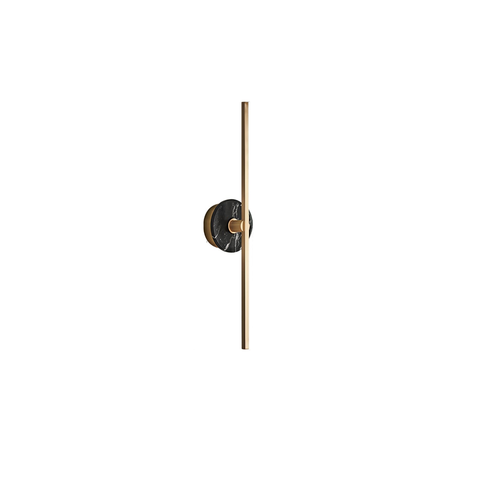 Applique murale moderne Brady en pierre, Albâtre Noir marbre et doré