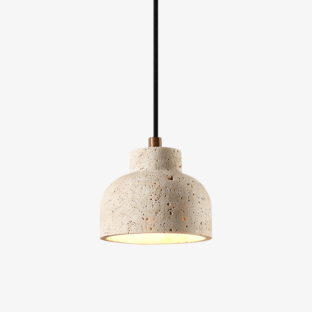 Suspension moderne Birch en Travertin jaune