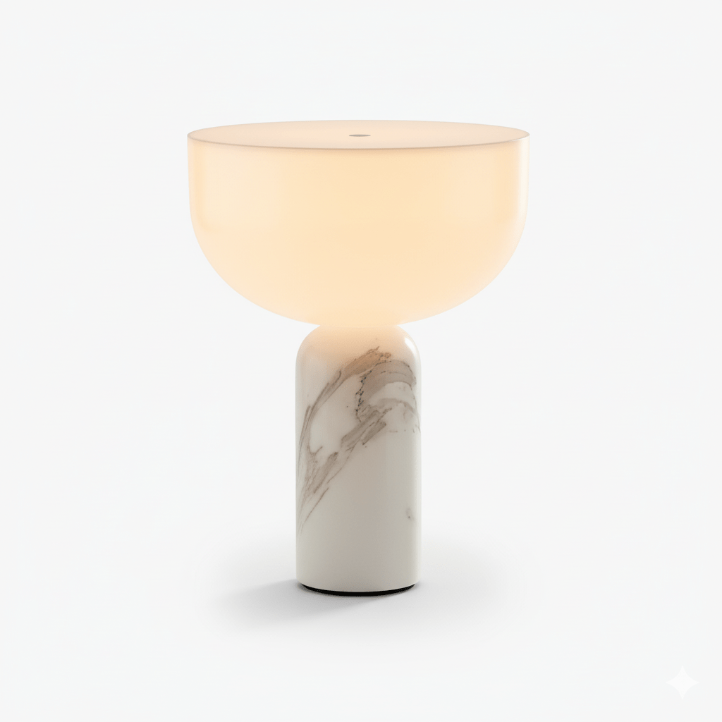 Lampe à poser moderne Lewin en Marbre Gris