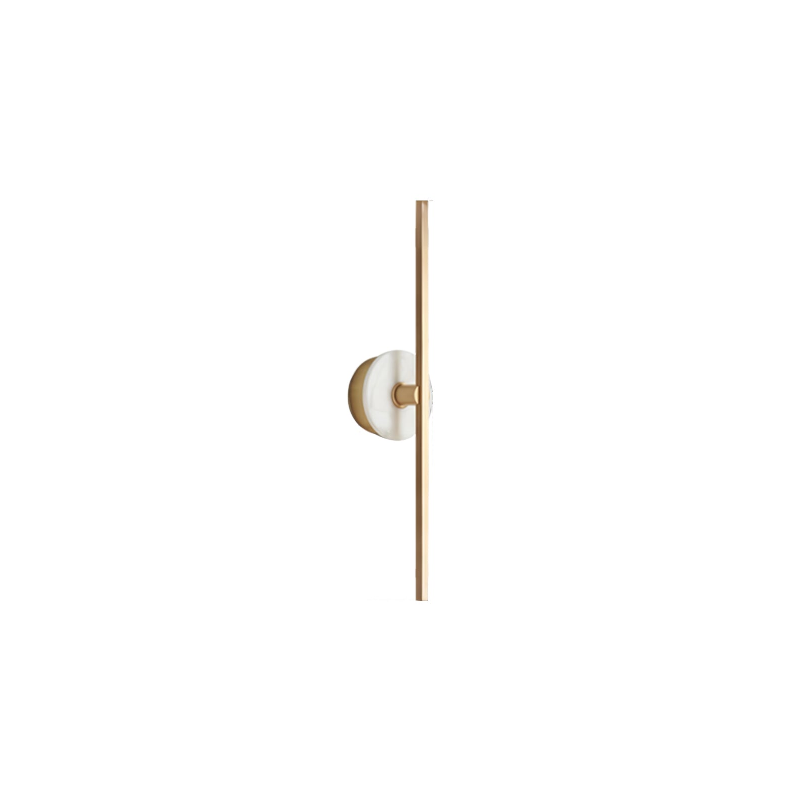 Applique murale moderne Brady en pierre, Marbre Blanc albâtre et doré