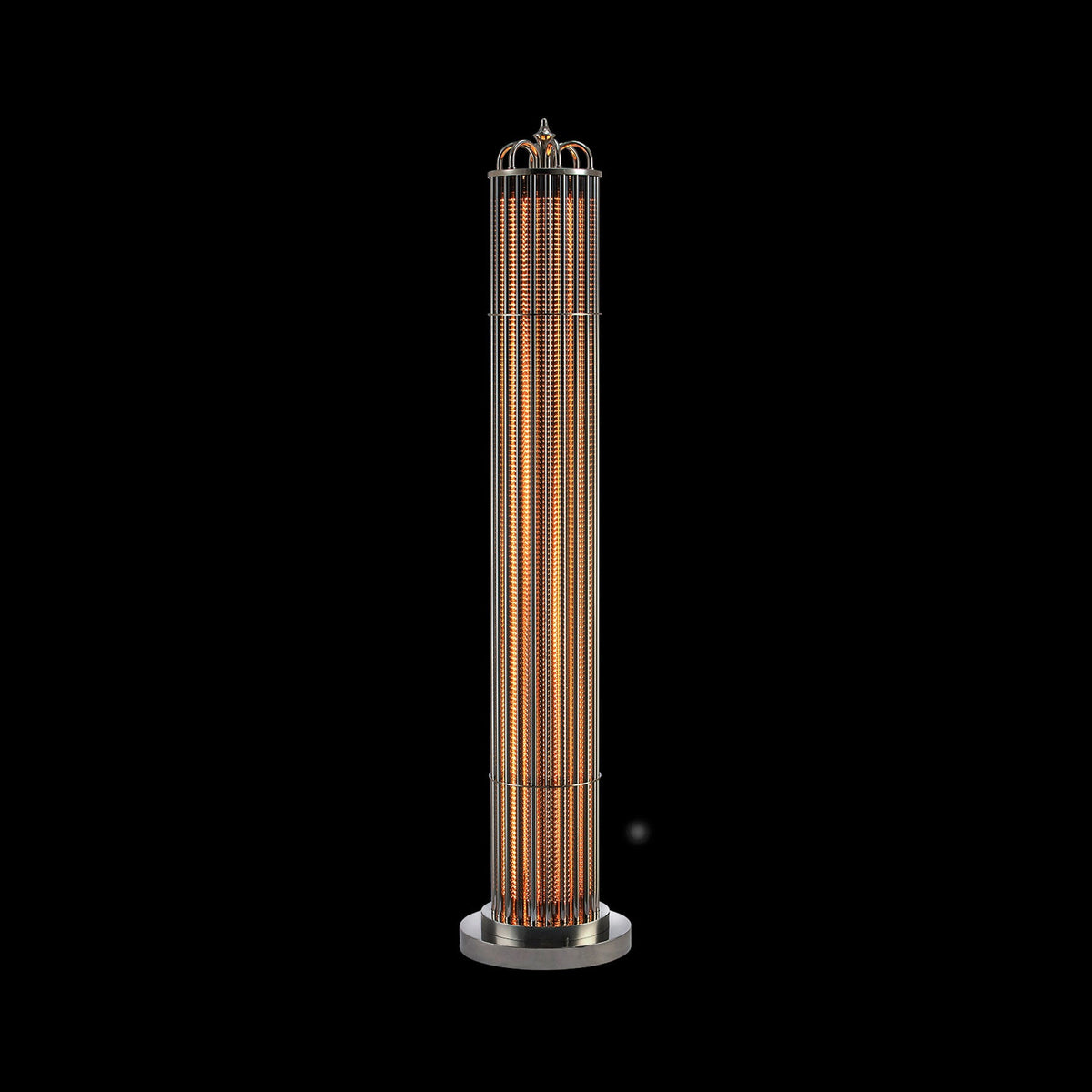 Eldaia Smoked Glass Floor Lamp