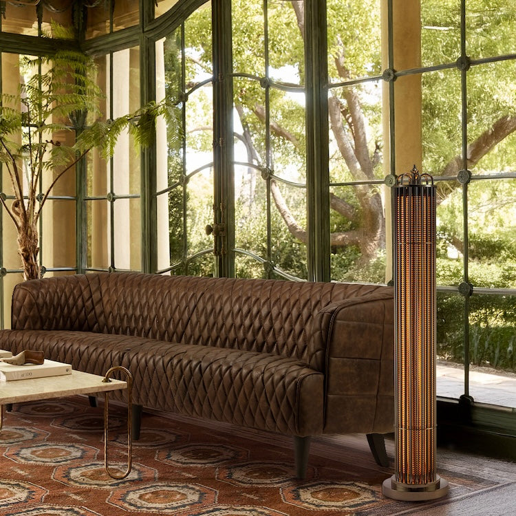 Eldaia Smoked Glass Floor Lamp