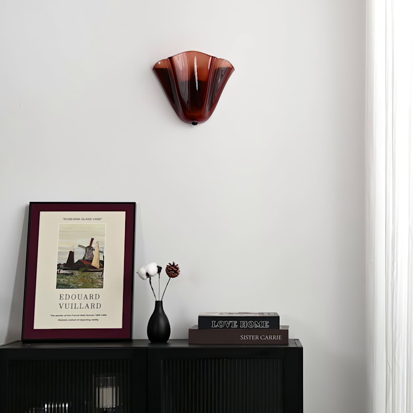 Applique murale moderne Oddur en Métal Marron