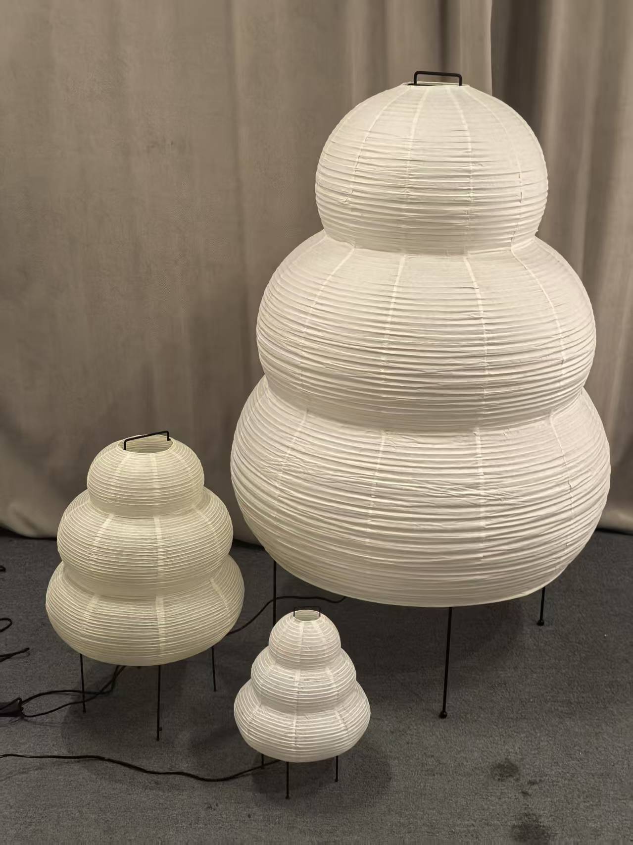 Lampe à poser moderne Fleming en papier Blanc