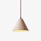 Suspension moderne Tarquin en Travertin jaune