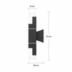 Schéma des dimensions du modèle double : hauteur 31 cm, largeur 5 cm, profondeur 10 cm