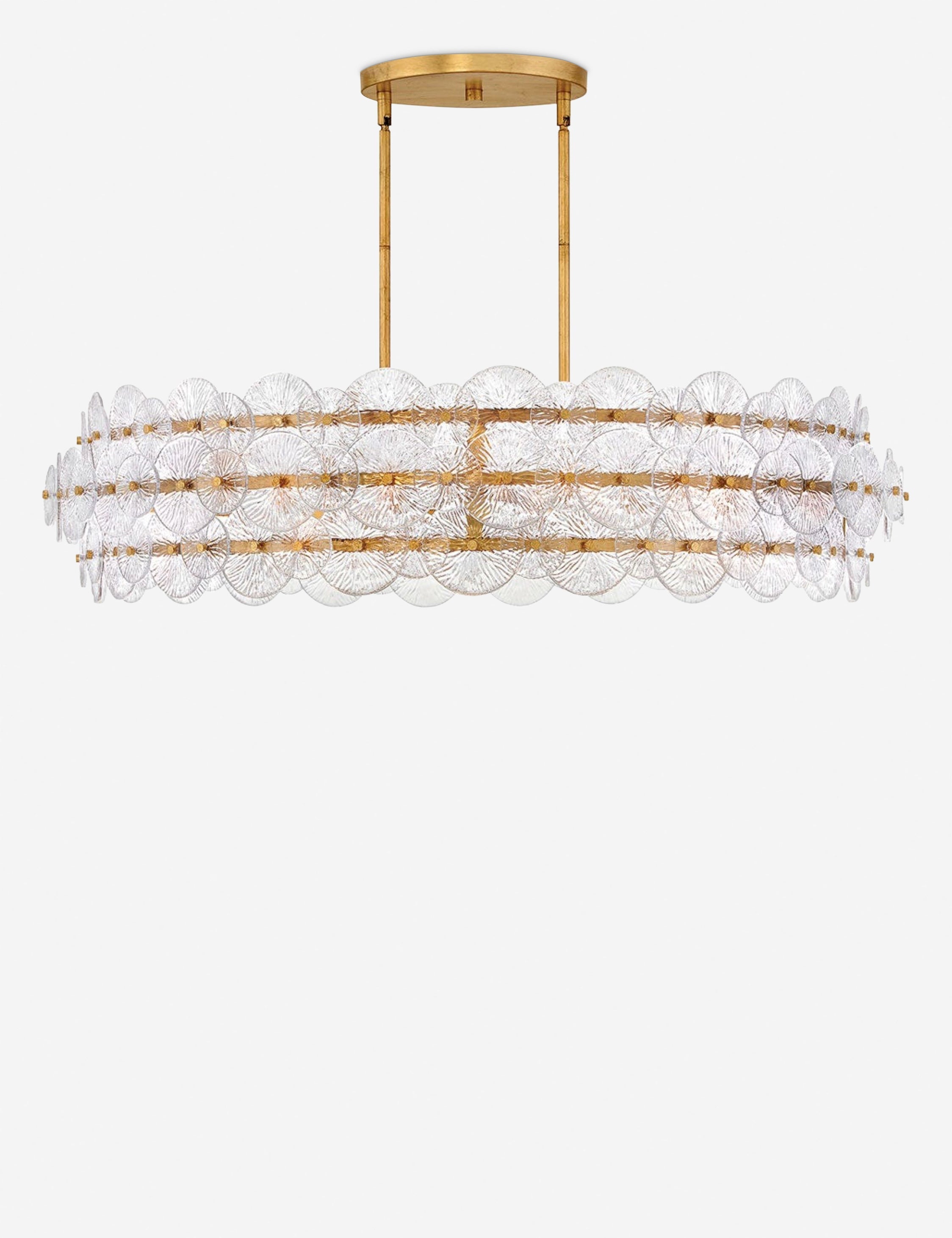 Lustre contemporain Lawson en patiné laiton - Patiné laiton