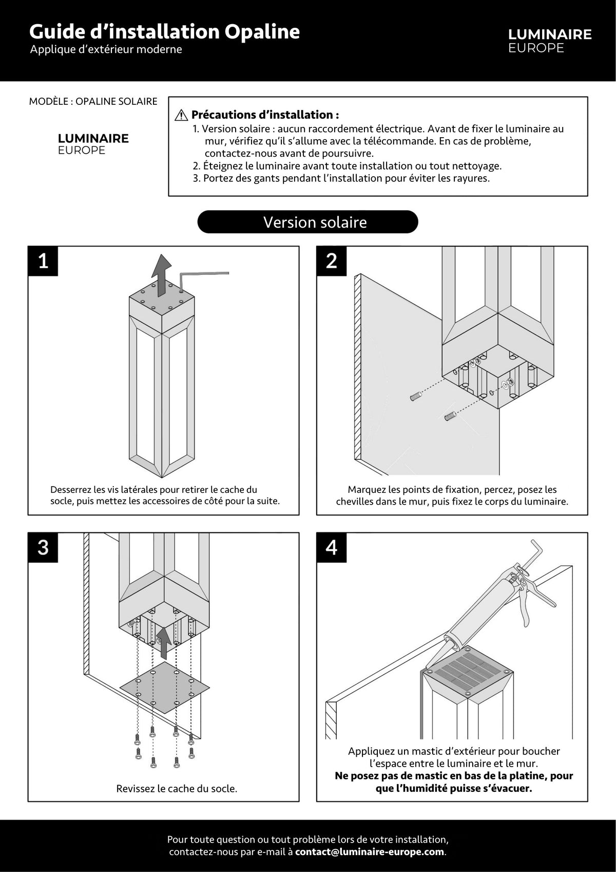 Page 2 du guide d’installation