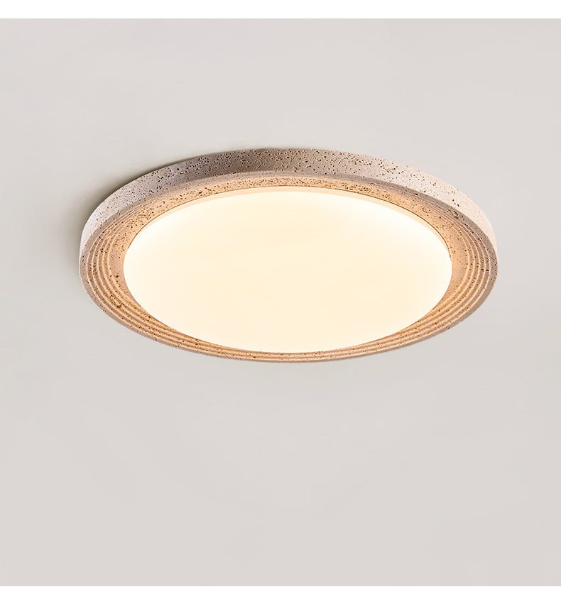 Plafonnier moderne Nero en Travertin jaune et blanc