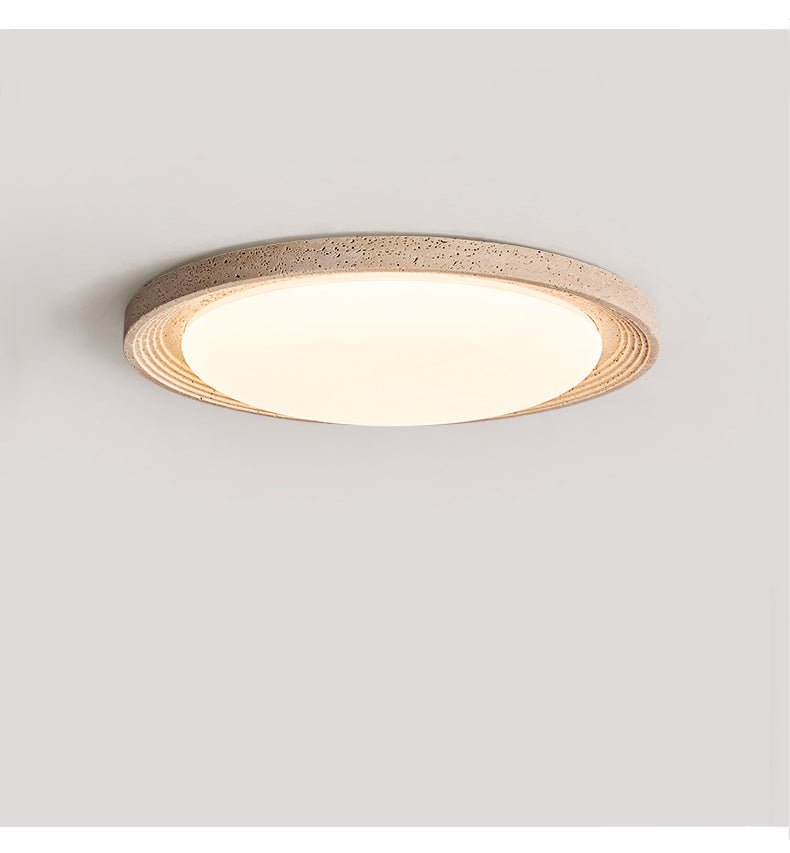 Plafonnier moderne Nero en Travertin jaune et blanc