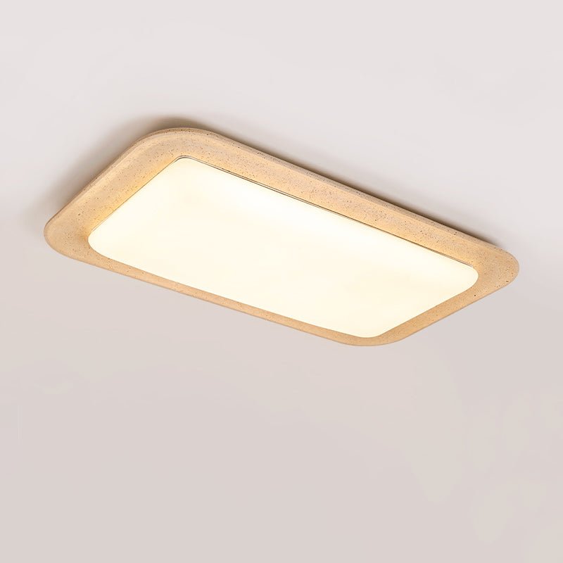 Plafonnier moderne Maxim en Travertin jaune et blanc