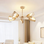 Lustre moderne Jyri en Bois et travertin jaune