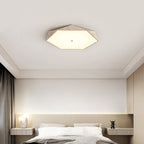 Plafonnier moderne Leith en pierre Travertin jaune et blanc