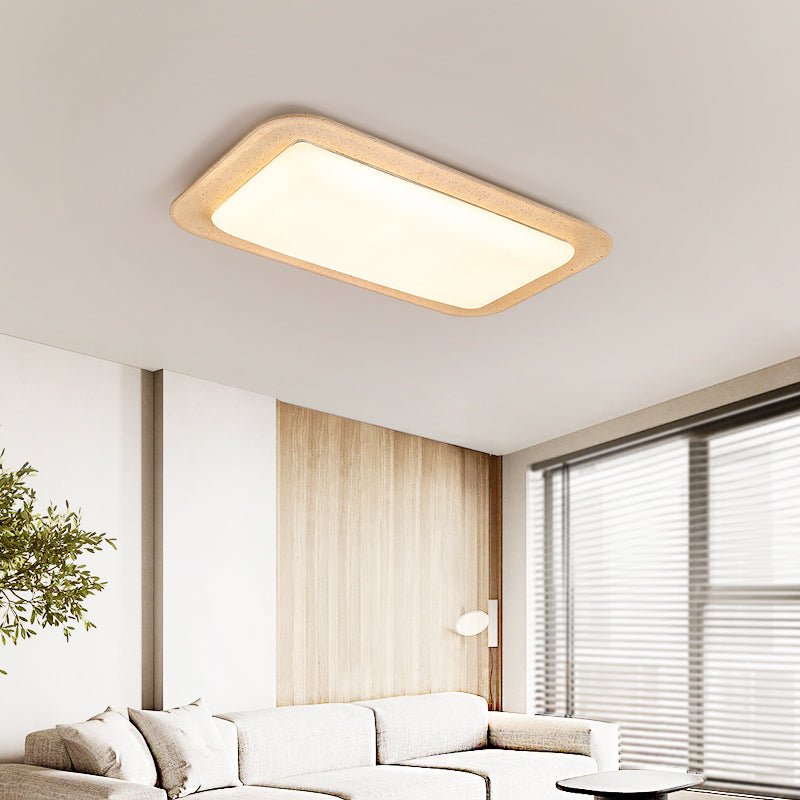 Plafonnier moderne Maxim en Travertin jaune et blanc