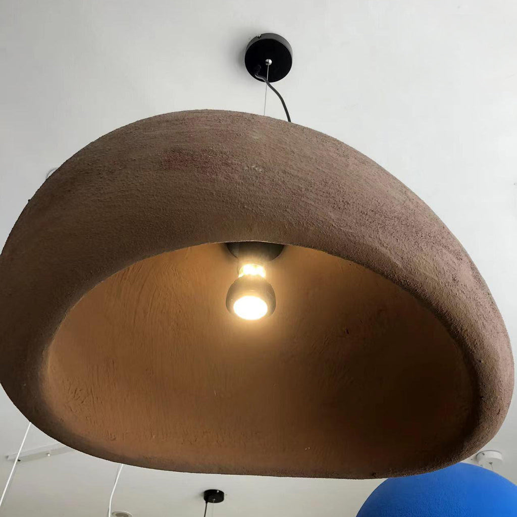 Suspension moderne Greger en Polystyrène blanc câble suspendu