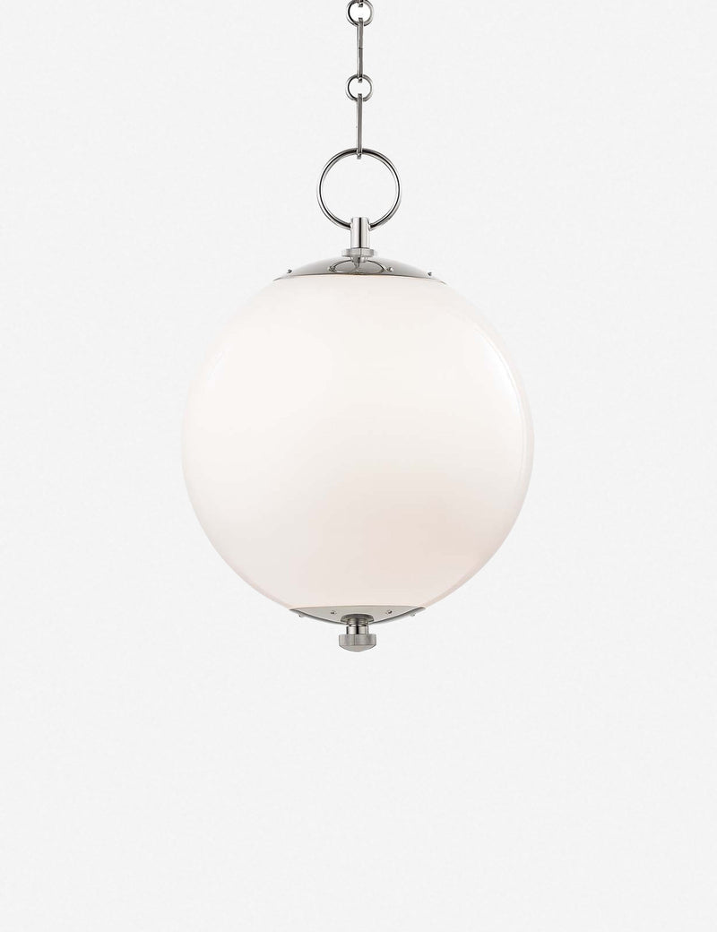 Suspension art déco Trenton en nickel poli - Nickel poli