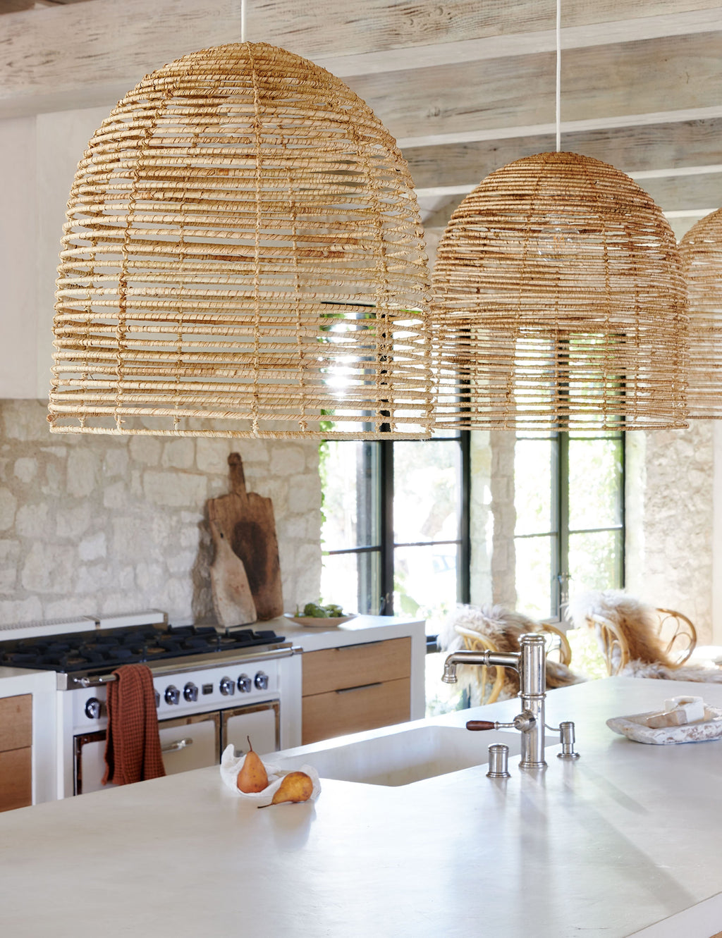 Suspension minimaliste Slim en jute